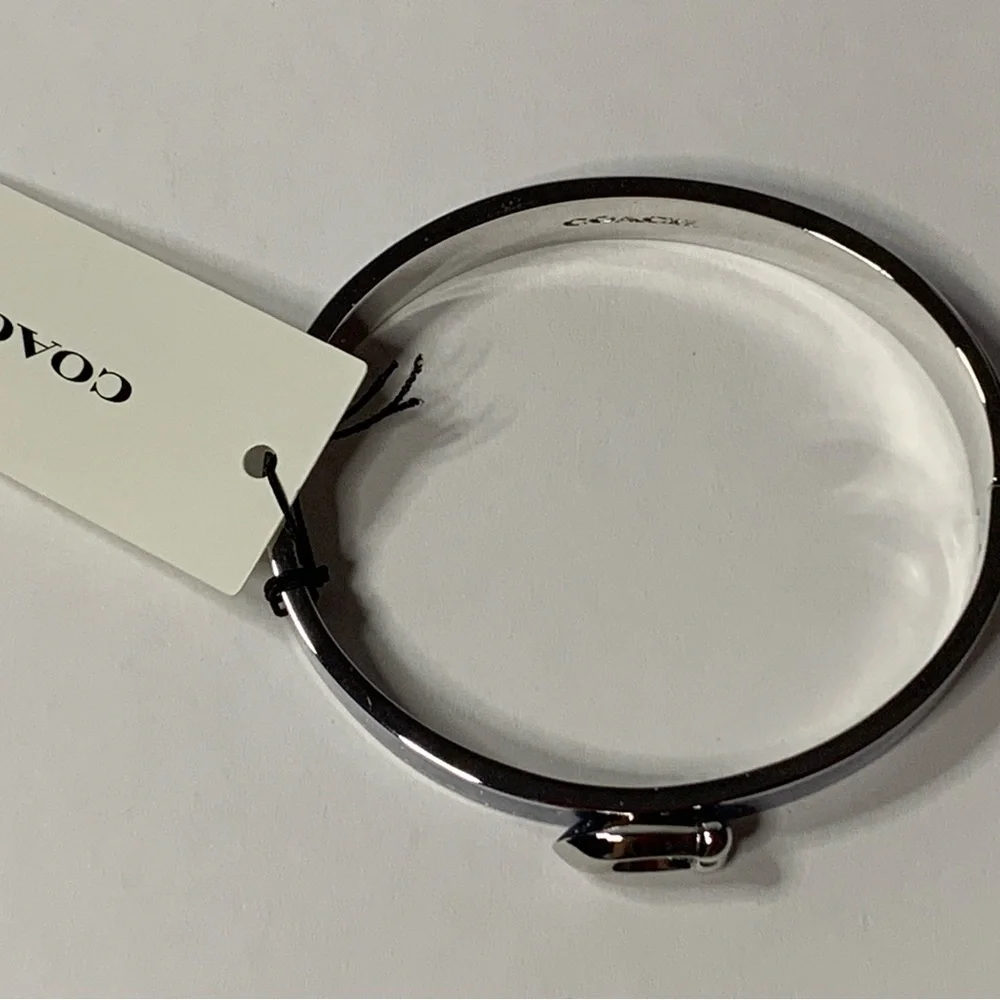 Brand New with Tags COACH Signature ‘C’ Logo Hinged Bangle Bracelet - Picture 8 of 10